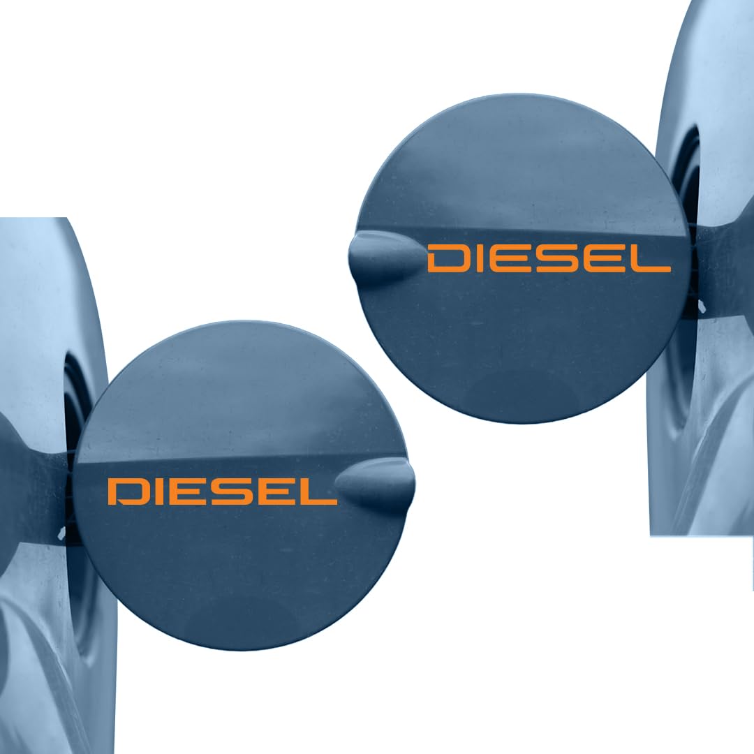 diesel decal for car tank cap, long-lasting waterproof vinyl sticker 1 pack, 2 pieces (black)