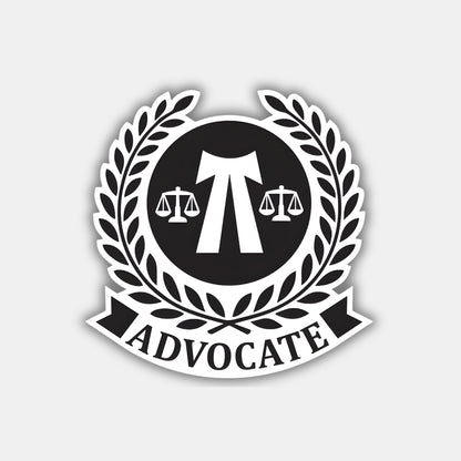 Advocate Emblem of Honor Window Sticker, Durable Vinyl, Black & White Design Set of 2