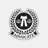 Advocate Emblem of Honor Window Sticker, Durable Vinyl, Black & White Design Set of 2