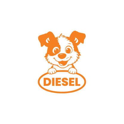Diesel Decal for Car Tank Cap, Long-Lasting Waterproof Vinyl Sticker 1 Pack, 2 Pieces (Black) M6