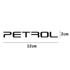 Petrol Sticker for Car Fuel Tank, Branded self Adhesive Vinyl Sticker(12cm X 2cm) Black