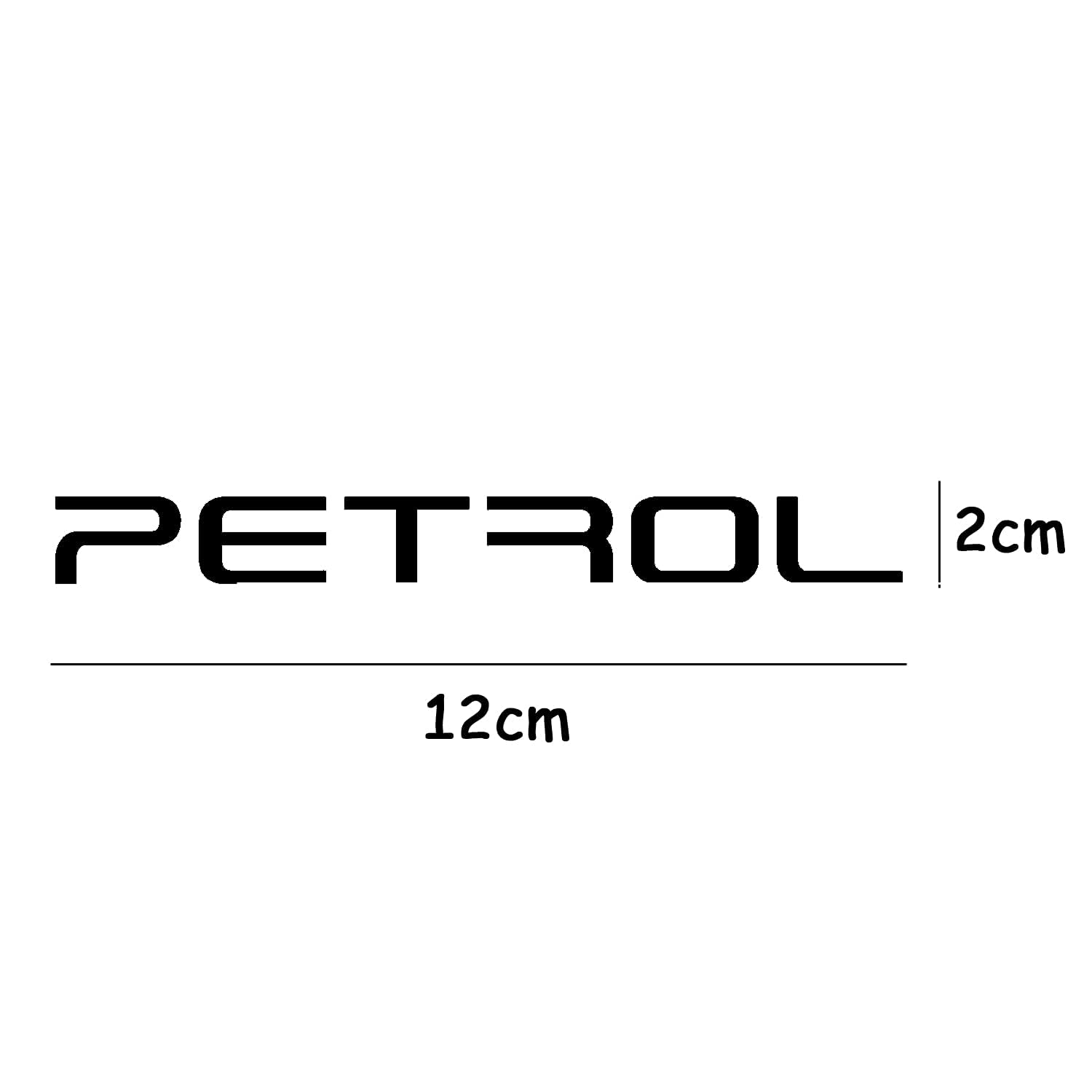 Petrol Sticker for Car Fuel Tank, Branded self Adhesive Vinyl Sticker(12cm X 2cm) Black