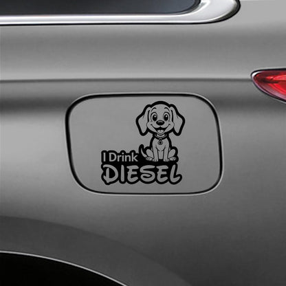 Diesel Decal for Car Tank Cap, Long-Lasting Waterproof Vinyl Sticker 1 Pack, 2 Pieces (Black) M5