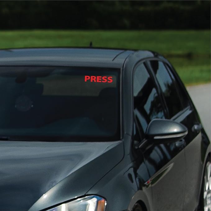 shivoid® professional press-on car window stickers - 15x4 cm, pack of 2 | premium durable inside car decals for customization