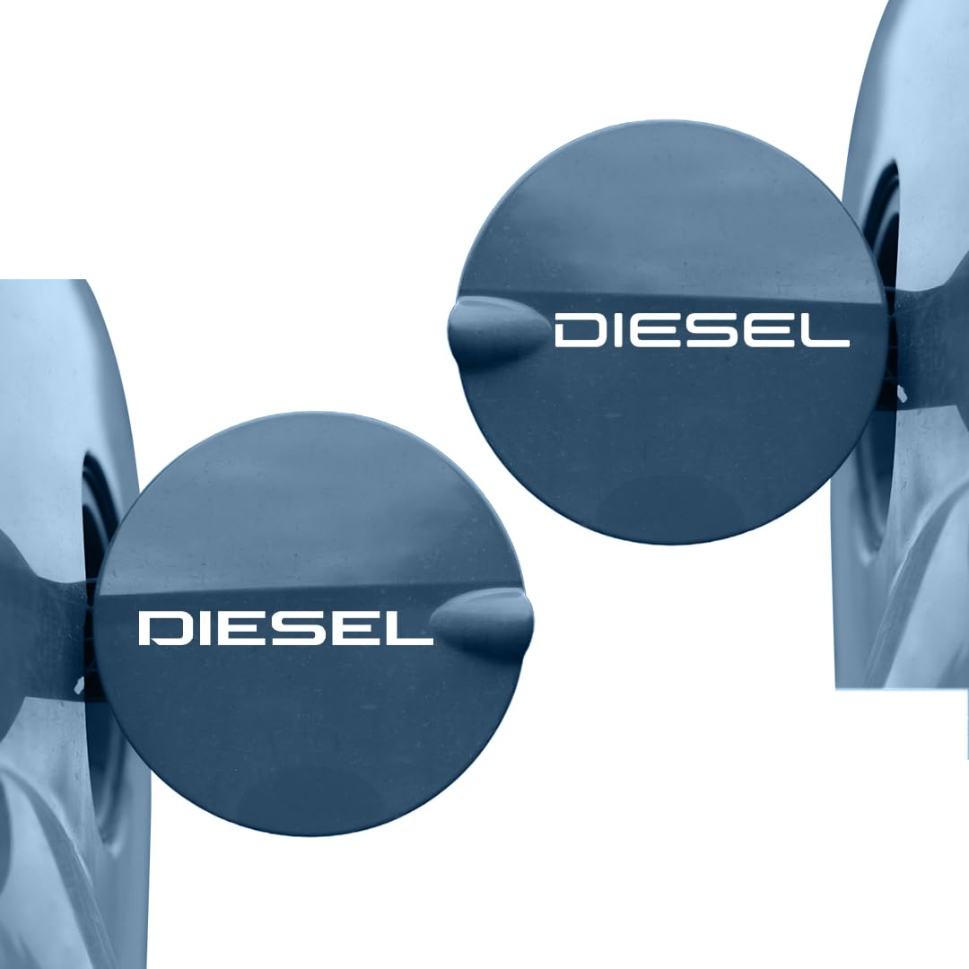 diesel decal for car tank cap, long-lasting waterproof vinyl sticker 1 pack, 2 pieces (black)