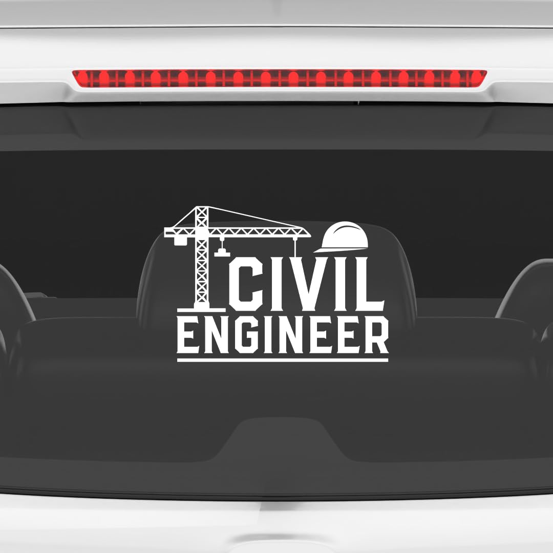 civil engineer sticker for car - professional decal for vehicles