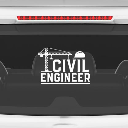 Civil Engineer Sticker for Car - Professional Decal for Vehicles
