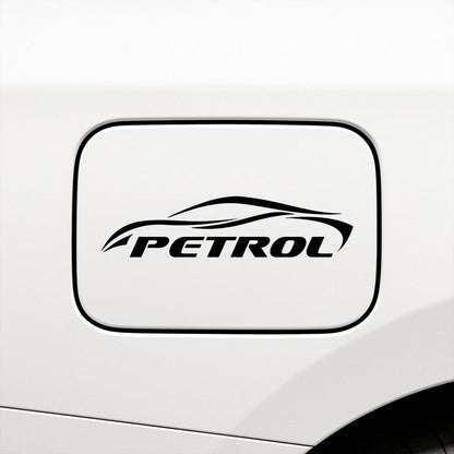 Petrol Sticker for Car – Decal for Petrol-Only Vehicle, Waterproof & Durable Vinyl Label, Size 12.5 x 3 cm (Pack of 1) (White)
