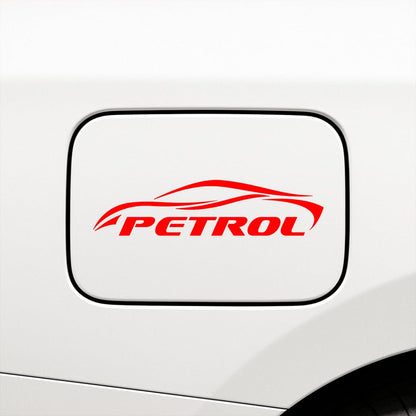 Petrol Sticker for Car – Decal for Petrol-Only Vehicle, Waterproof & Durable Vinyl Label, Size 12.5 x 3 cm (Pack of 1) (White)