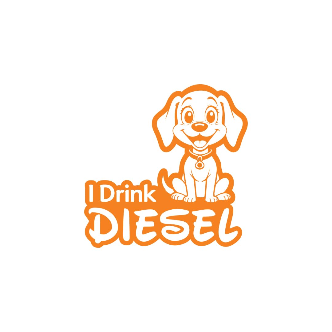 diesel decal for car tank cap, long-lasting waterproof vinyl sticker 1 pack, 2 pieces (black) m5