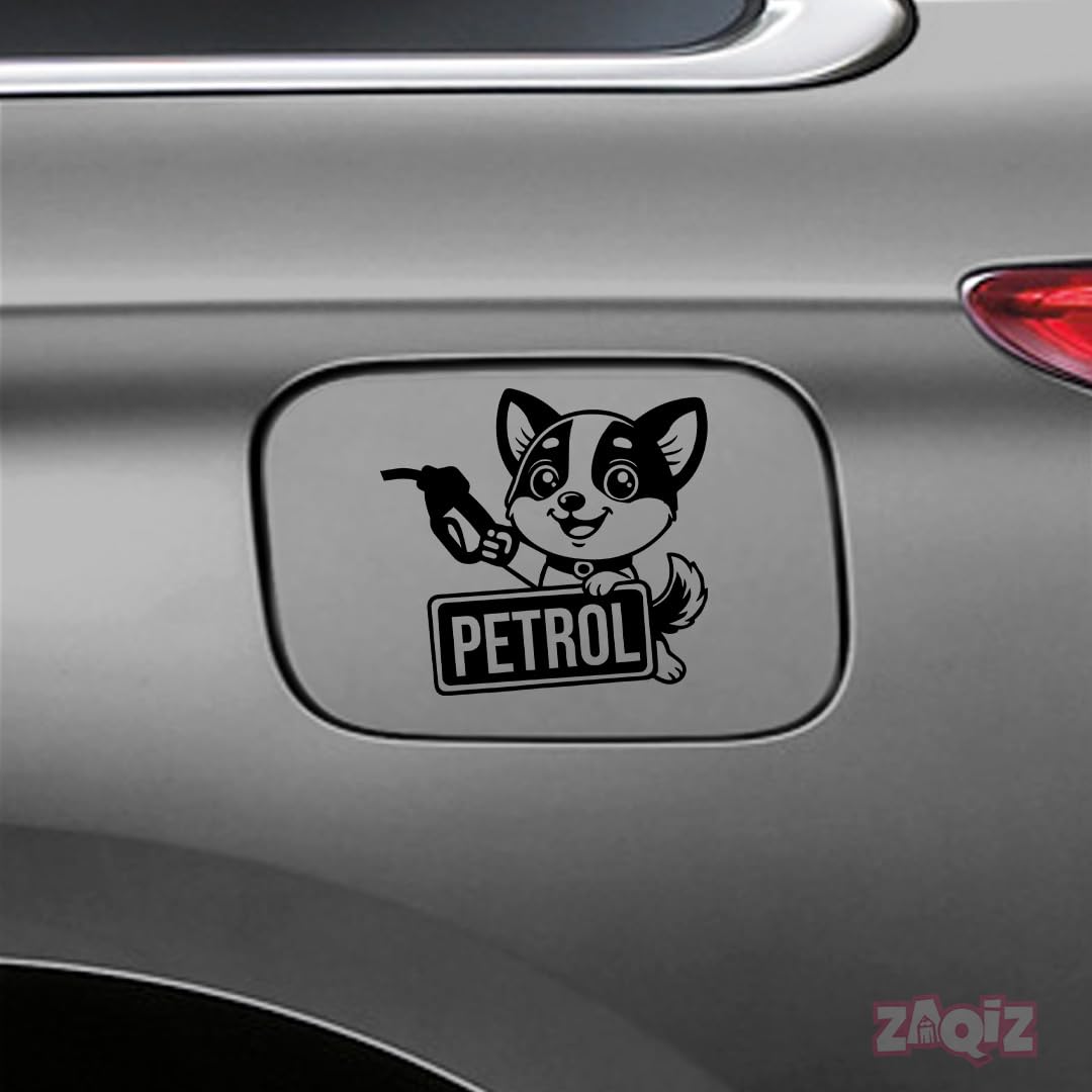 bright petrol sticker for car fuel cap (black)