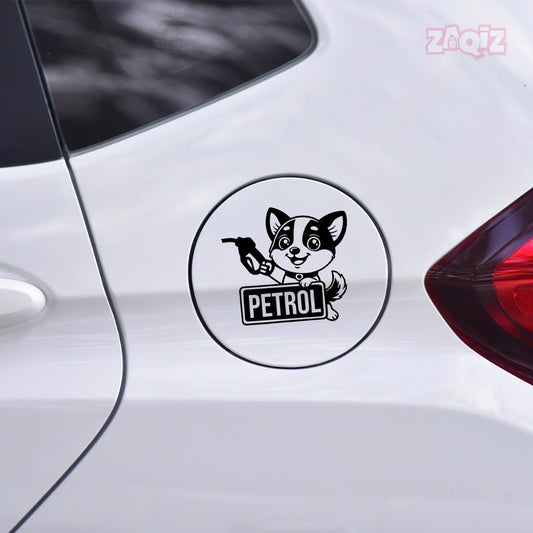 Bright Petrol Sticker for Car Fuel Cap (Black)