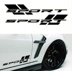 port Letter Car Sticker (Black) 2 PCS 58x12 cm | Side Door Vinyl Decal for Car, SUV & Truck | Waterproof Self Adhesive Racing Stripe Graphic for Exterior Body Styling