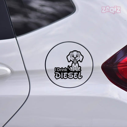 Diesel Decal for Car Tank Cap, Long-Lasting Waterproof Vinyl Sticker 1 Pack, 2 Pieces (Black) M5