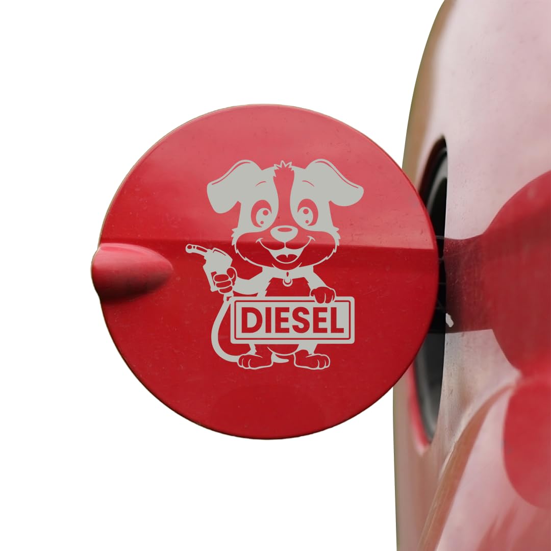 diesel decal for car tank cap, long-lasting waterproof vinyl sticker 1 pack, 2 pieces (black) m4
