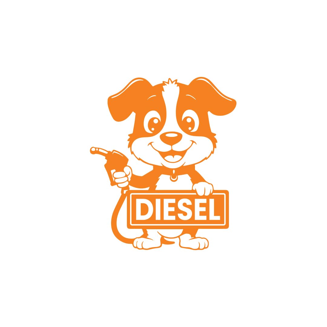 diesel decal for car tank cap, long-lasting waterproof vinyl sticker 1 pack, 2 pieces (black) m4