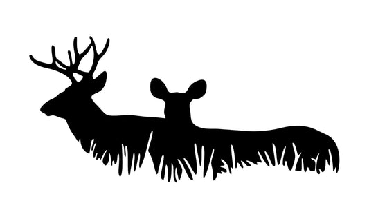 Animal Deer Car Sticker and Other Vehicle 19 נ9 CM Black