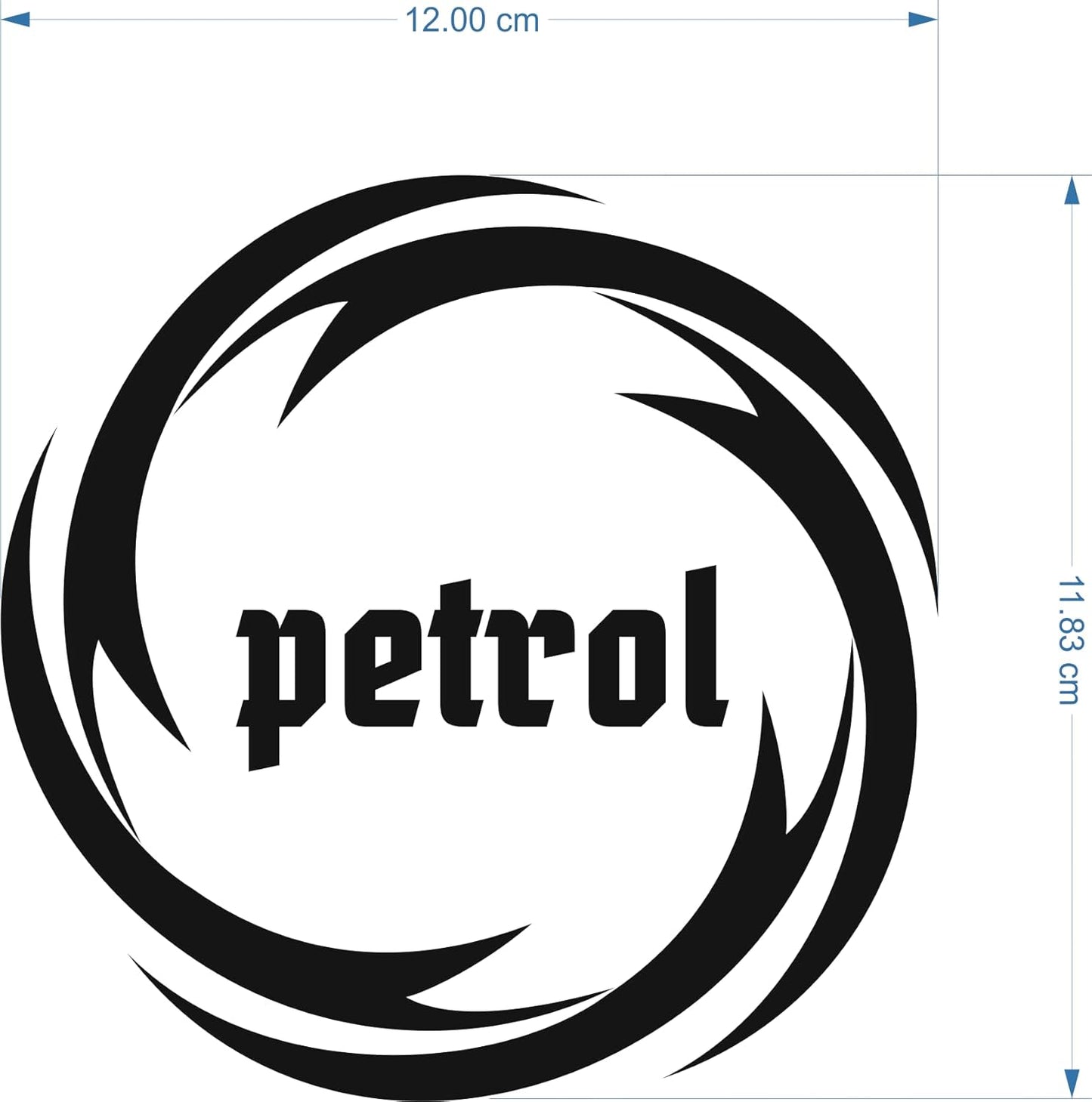 3d petrol logo uv dtf sticker for car fuel tank – model