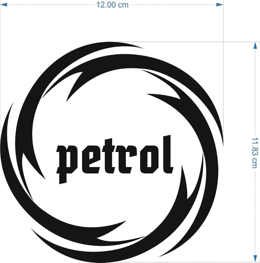 3D Petrol Logo UV DTF Sticker for Car Fuel Tank – Model