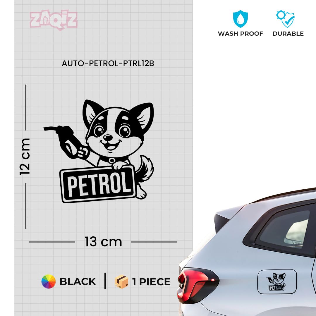 bright petrol sticker for car fuel cap (black)
