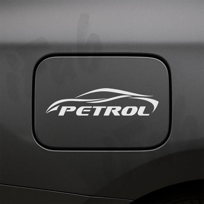 Petrol Sticker for Car – Decal for Petrol-Only Vehicle, Waterproof & Durable Vinyl Label, Size 12.5 x 3 cm (Pack of 1) (White)