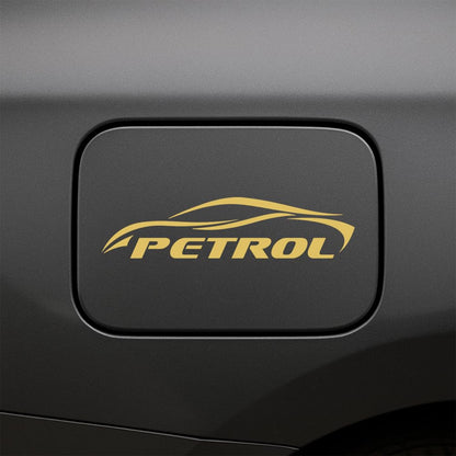 Petrol Sticker for Car – Decal for Petrol-Only Vehicle, Waterproof & Durable Vinyl Label, Size 12.5 x 3 cm (Pack of 1) (White)