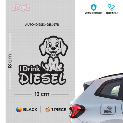 Diesel Decal for Car Tank Cap, Long-Lasting Waterproof Vinyl Sticker 1 Pack, 2 Pieces (Black) M5