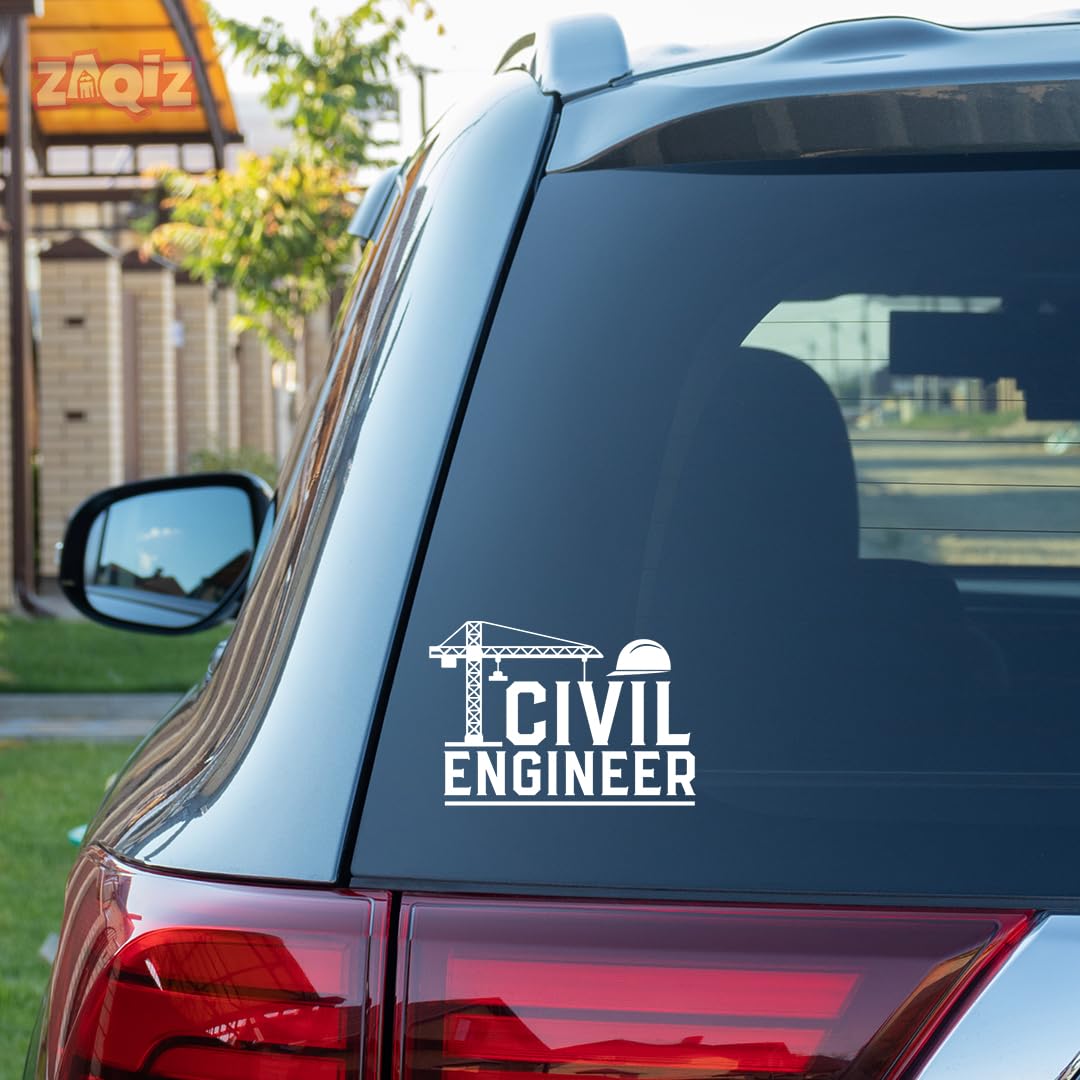 civil engineer sticker for car - professional decal for vehicles