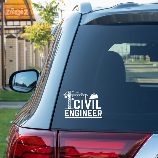 Civil Engineer Sticker for Car - Professional Decal for Vehicles