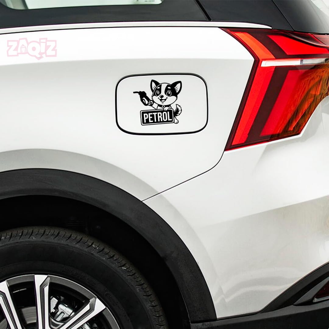 bright petrol sticker for car fuel cap (black)