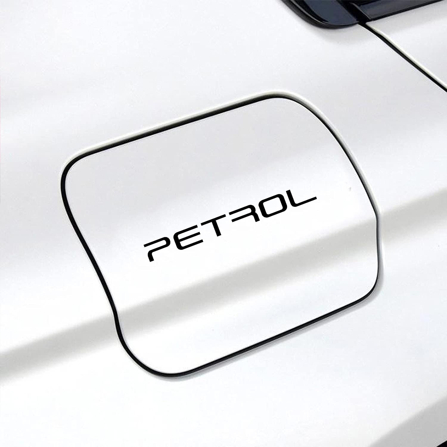 Petrol Sticker for Car Fuel Tank, Branded self Adhesive Vinyl Sticker(12cm X 2cm) Black