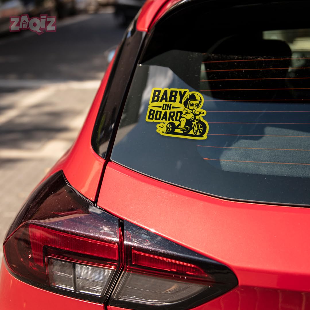 baby on board safety notice window sticker for vehicle