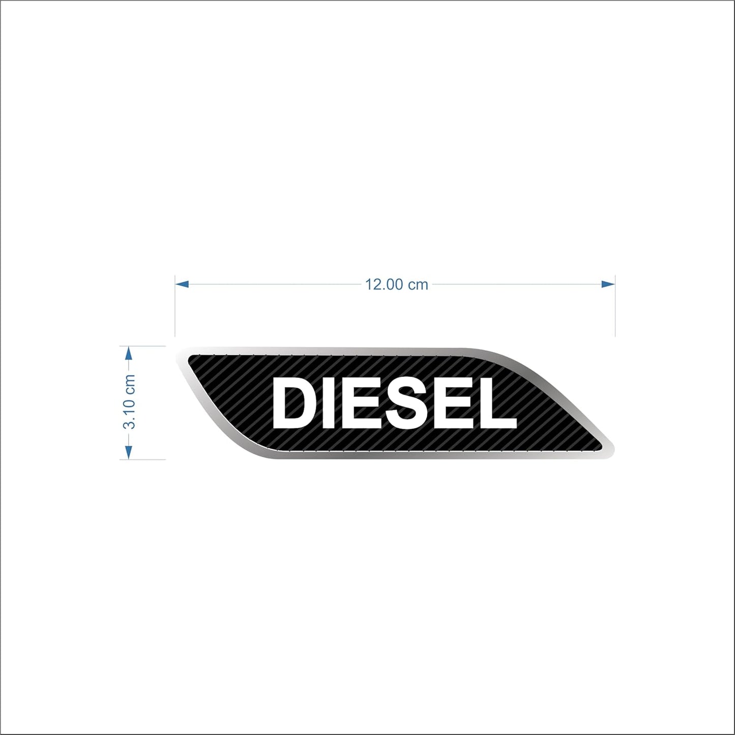 3d diesel logo uv dtf sticker for car fuel tank