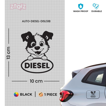 Diesel Decal for Car Tank Cap, Long-Lasting Waterproof Vinyl Sticker 1 Pack, 2 Pieces (Black) M6