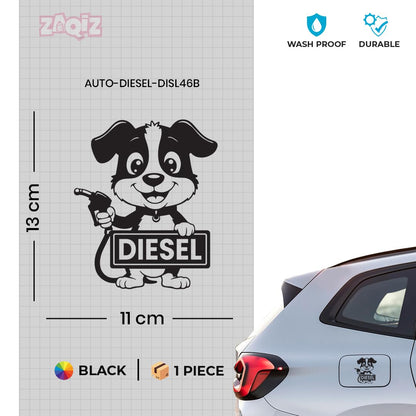 Diesel Decal for Car Tank Cap, Long-Lasting Waterproof Vinyl Sticker 1 Pack, 2 Pieces (Black) M4