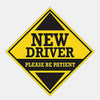 New Driver Safety Racing Sticker | Waterproof Reflective Yellow Exterior Sticker | 14.5 x 14.5 cm