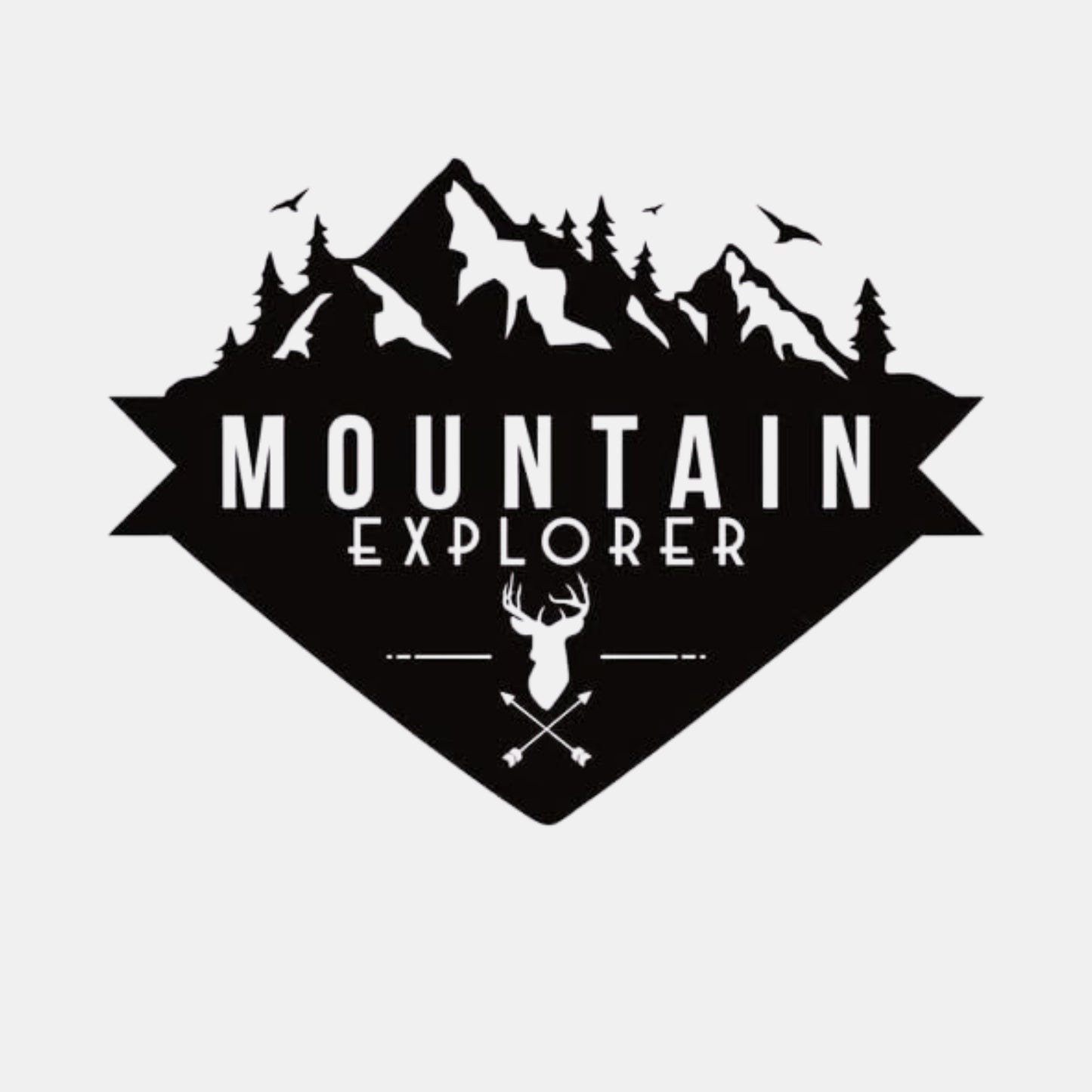 car stickers exterior for sides hood bumper vinyl die cut black color mountain explorer adventurous 4 x 4 suvs standard decals l x h 20.00 cm x 12.00 cm-self-adhesive