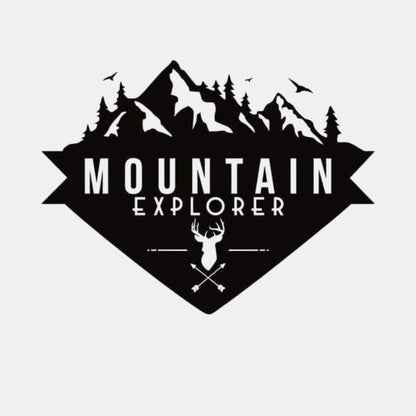 Car Stickers Exterior for Sides Hood Bumper Vinyl Die Cut Black Color Mountain Explorer Adventurous 4 X 4 Suvs Standard Decals L X H 20.00 Cm X 12.00 Cm-Self-Adhesive