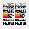 Racing Sponsors Graphic Logo -14 Pieces Car Sticker Vinyl Decal PVC for Sides, Hoods, Bumper (Large)
